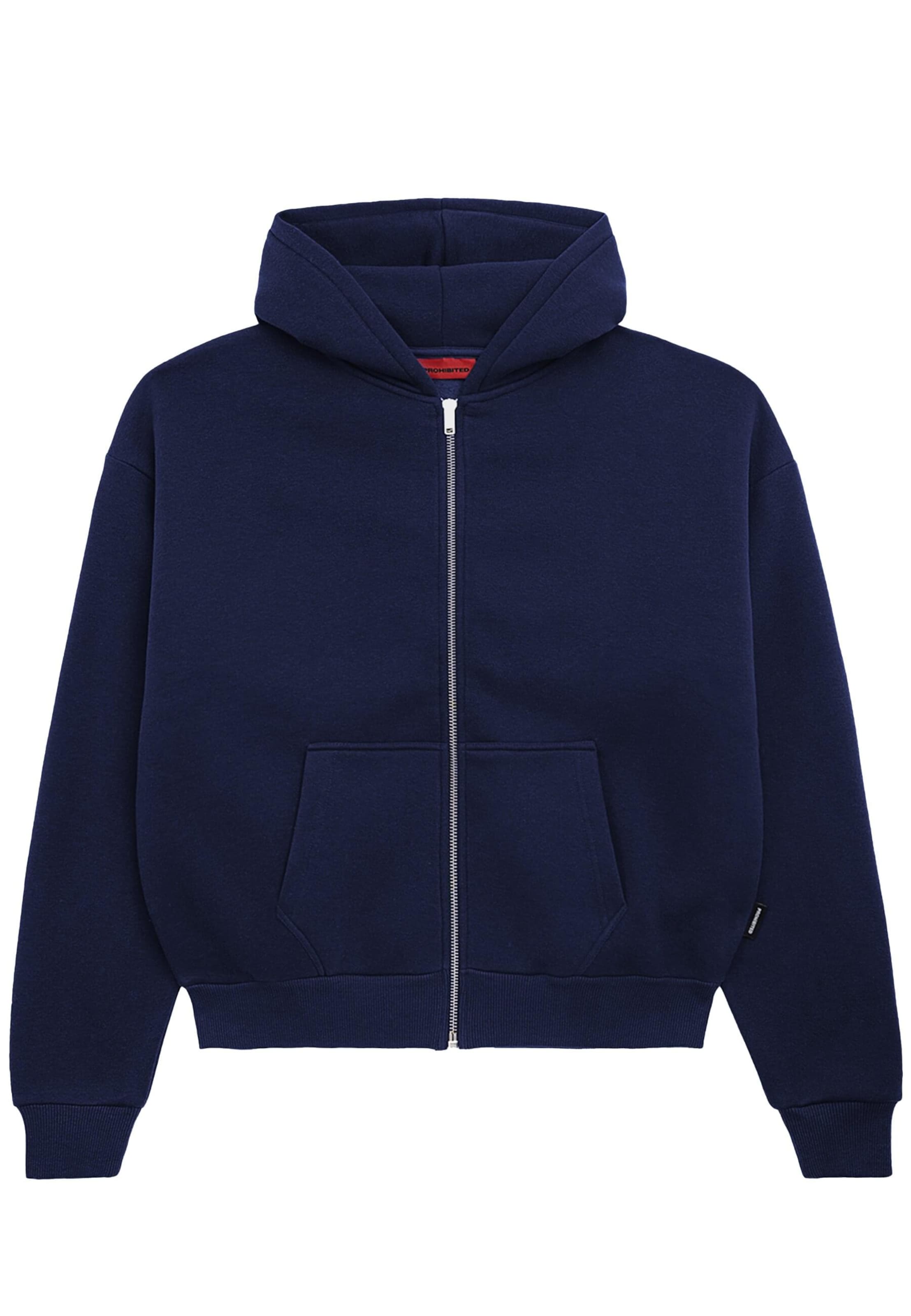 Prohibited Tepláková bunda - Modrá: predná strana
