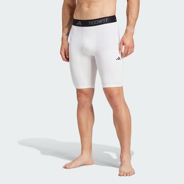 balta ADIDAS PERFORMANCE Siauras Sportinės kelnės: priekis