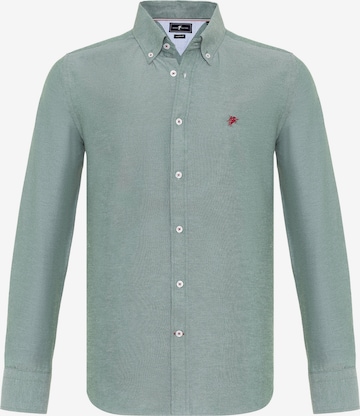 Chemise ' EDIZ ' DENIM CULTURE en vert : devant