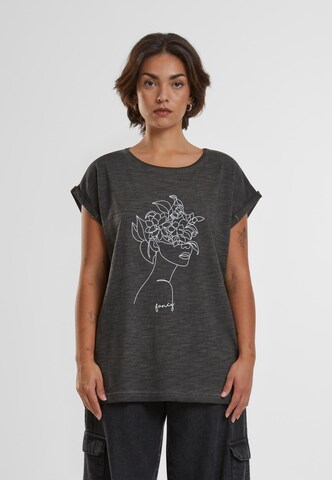 Mister Tee Shirt 'One Line Fruit' in Grau: Vorderseite