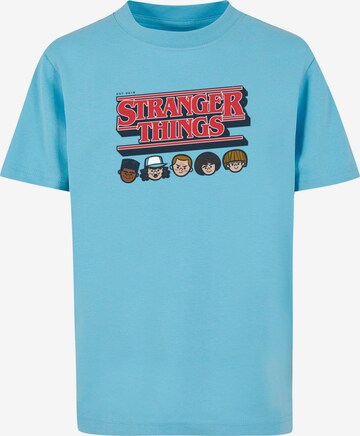 Maglietta 'Stranger Things - Caricature' di ABSOLUTE CULT in blu: frontale