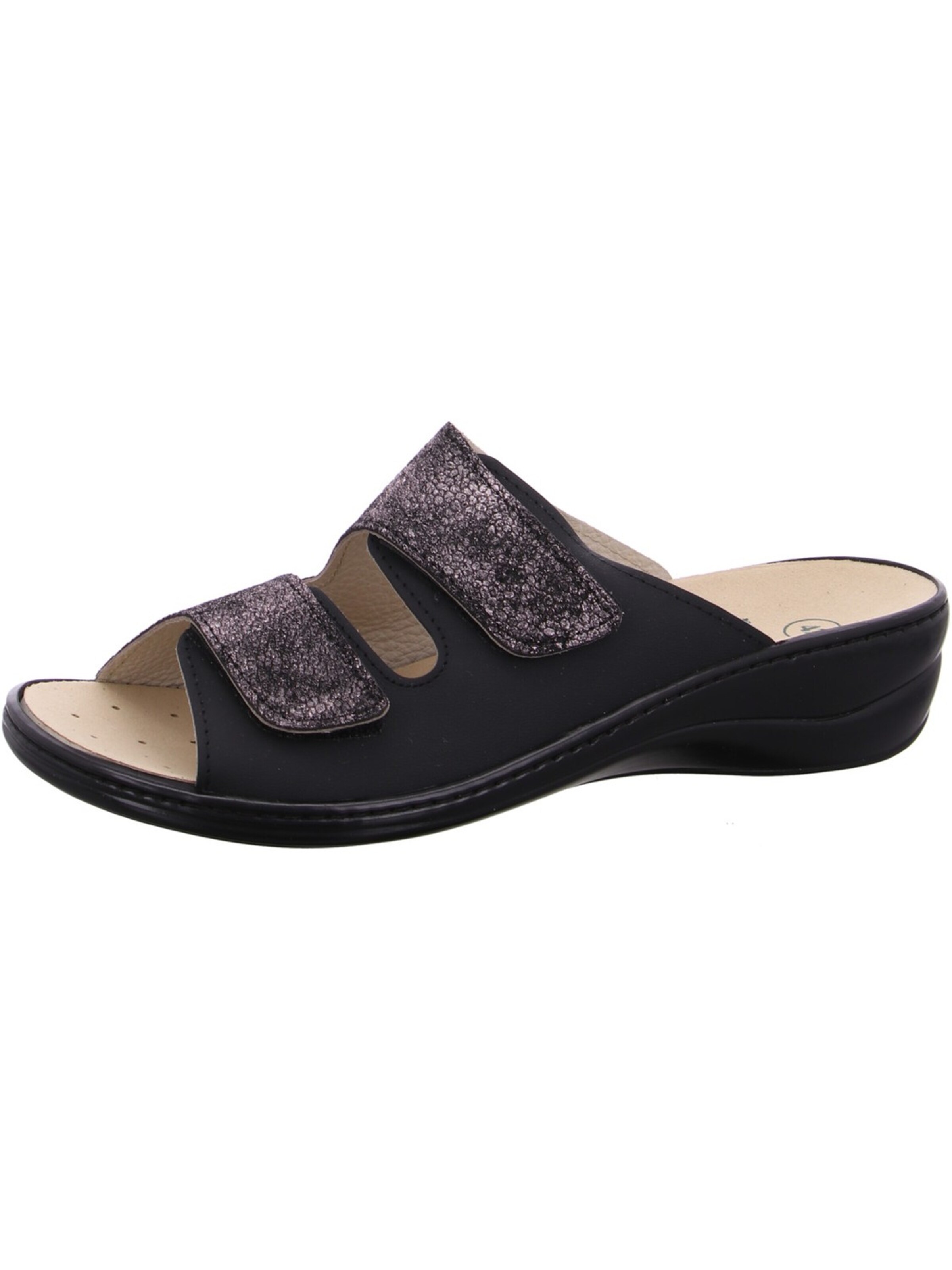 ALGEMARE Mules 'Algemare Pantolette Schwarz' in Black: front