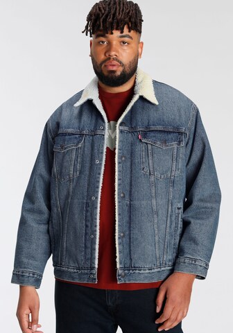Levi's® Big & Tall Between-Season Jacket 'Sherpa Trucker Jacket' in Blue