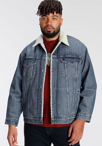 Levi's® Big & Tall Overgangsjakke 'Sherpa Trucker Jacket' i blå