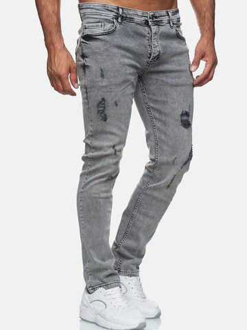 Reslad Slimfit Jeans 'Jeans Destroyed Stretch Denim' in Grau