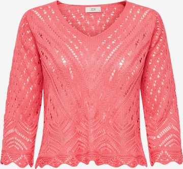 JDY Пуловер 'JDYNew Sun' в червено: отпред
