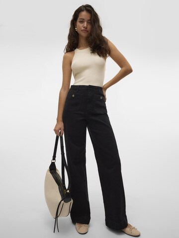 VERO MODA Wide Leg Jeans i sort