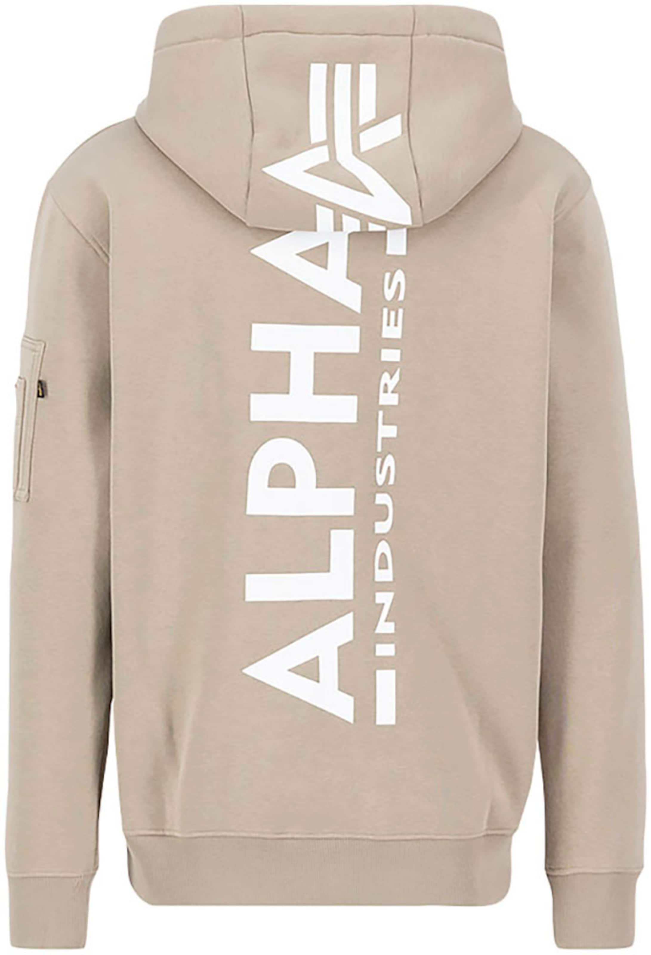 ALPHA INDUSTRIES Sweat jacket in Beige