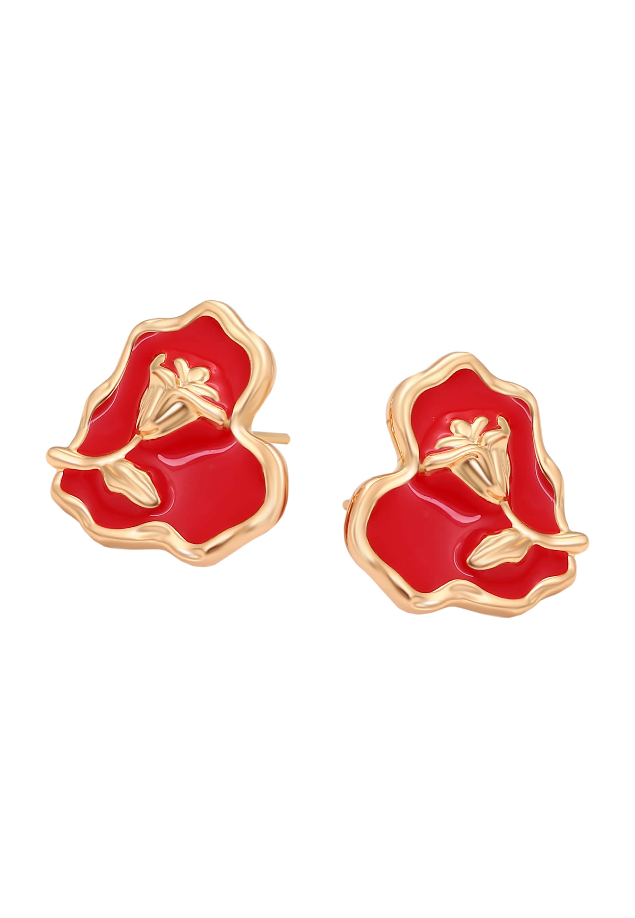 Boucles d'oreilles Gaya en rouge