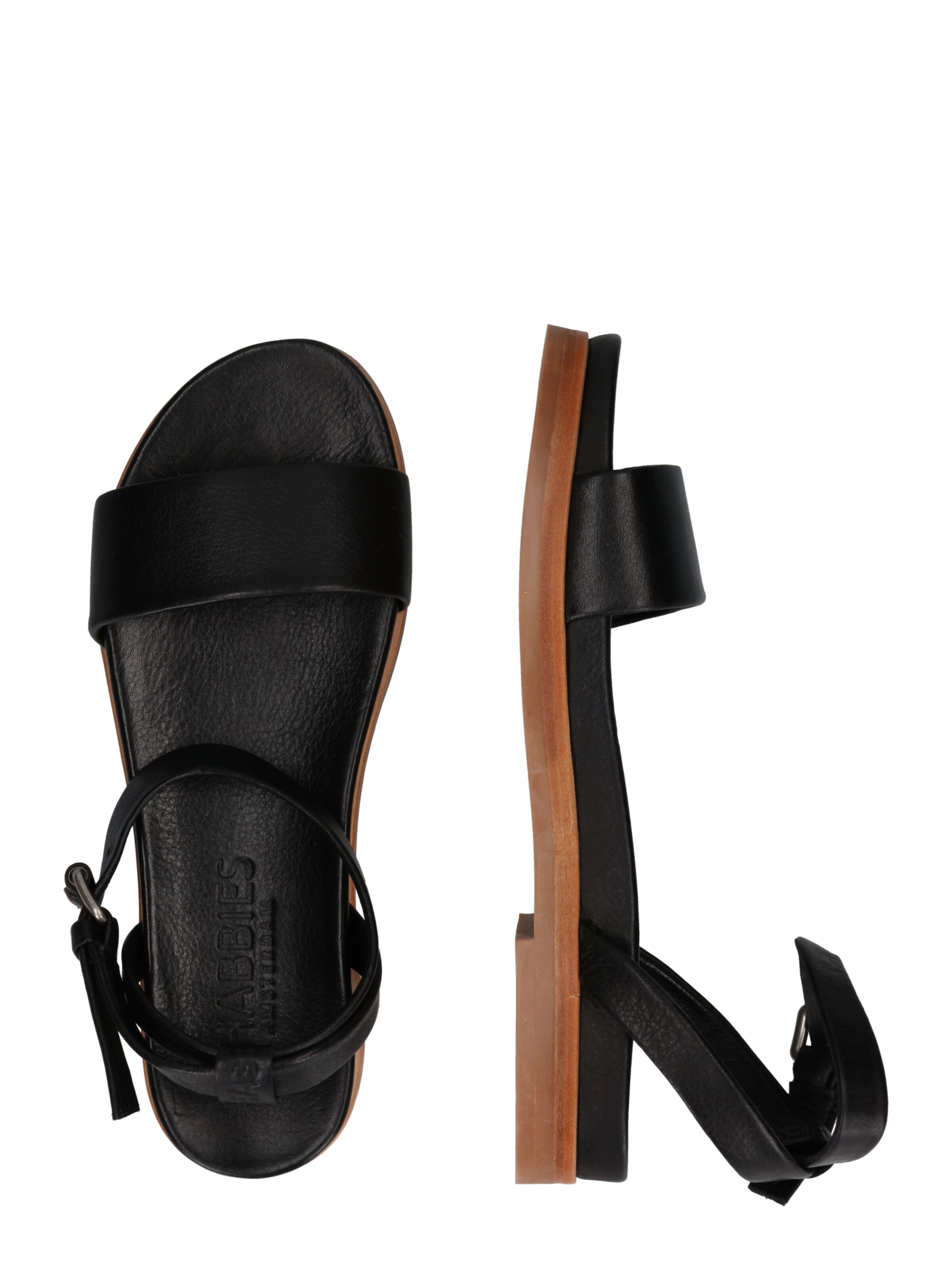 SHABBIES AMSTERDAM Strap sandal in Black