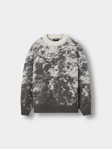Burocs Pullover 'Pixel'‌ in Grau: Vorderseite