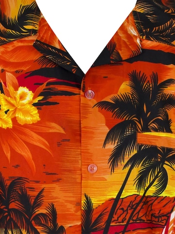 King Kameha Shirt 'Surf' in Orange