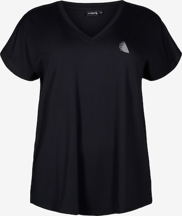Active by Zizzi Performance Shirt 'ABASIC' in Black: front