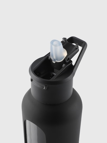 Dutch'D Drinkfles 'Glass Straw' in Zwart