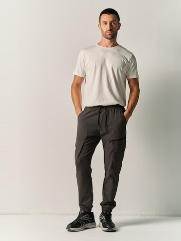 Effilé Pantalon cargo KOROSHI en gris