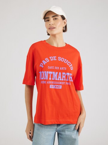 PIECES T-Shirt 'PCMAUDE' in Rot: Vorderseite