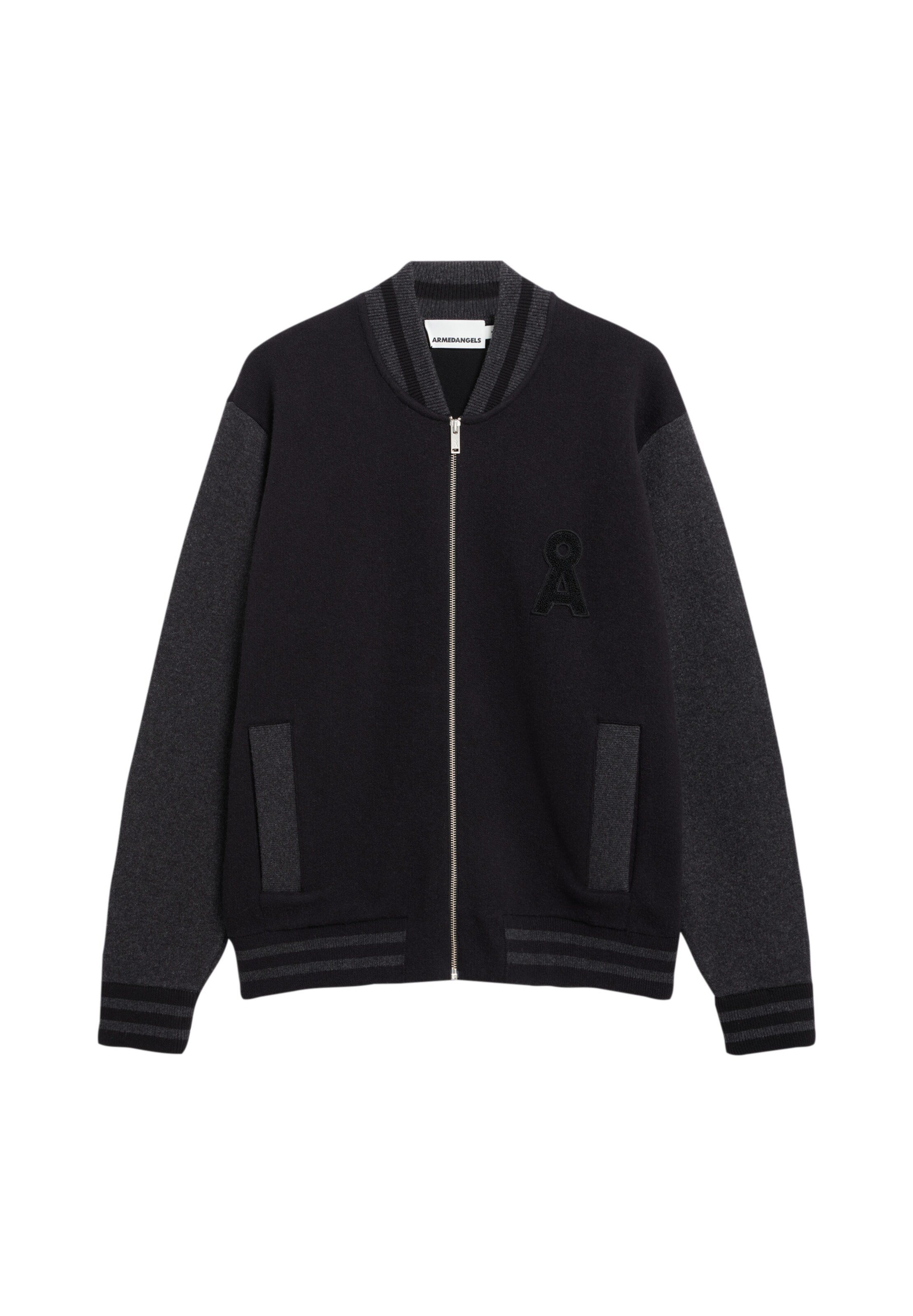 ARMEDANGELS Strickjacke 'KEDAAWYAN' in Schwarz: Vorderseite