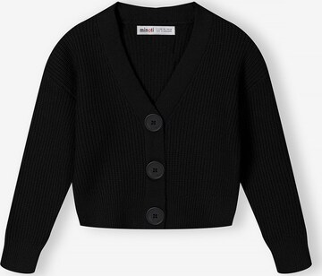 MINOTI Knit cardigan in Black: front