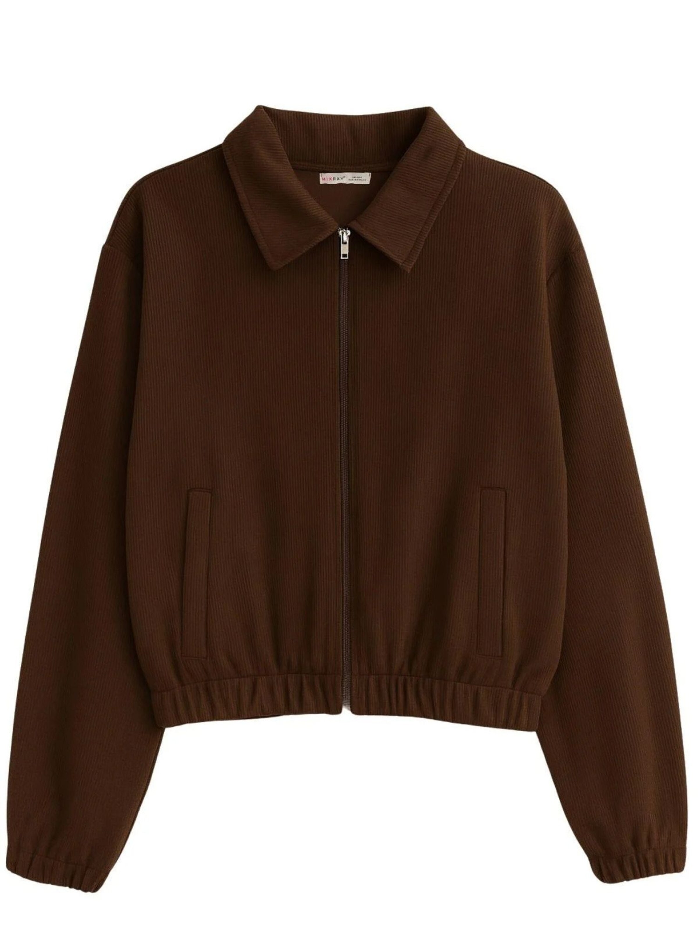 Veste mi-saison MixRay en marron : devant