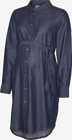 Robe-chemise 'NATALIA LIA' MAMALICIOUS en bleu : devant