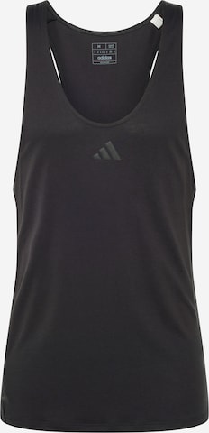 ADIDAS PERFORMANCE - Camisa funcionais 'Workout Stringer' em preto: frente