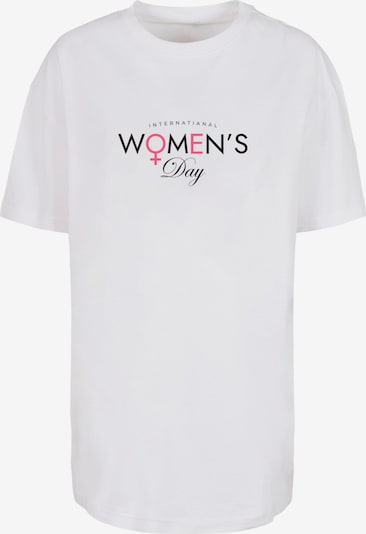 Merchcode T-Shirt 'WD - International Women's Day' in pink / schwarz / weiß, Produktansicht