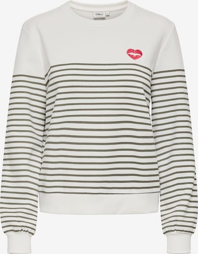 ONLY Collegepaita 'ONLBINE' värissä basaltinharmaa / verenpunainen / valkoinen, Tuotenäkymä