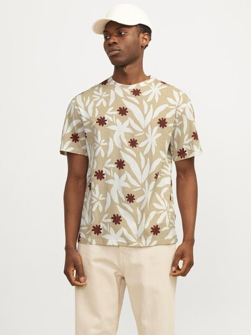 JACK & JONES Shirt in Beige: voorkant