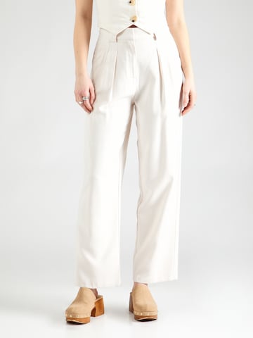 ABOUT YOU Wide leg Pants 'Mira' in Beige: front