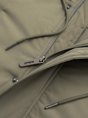 Ombre Winterjas in Groen