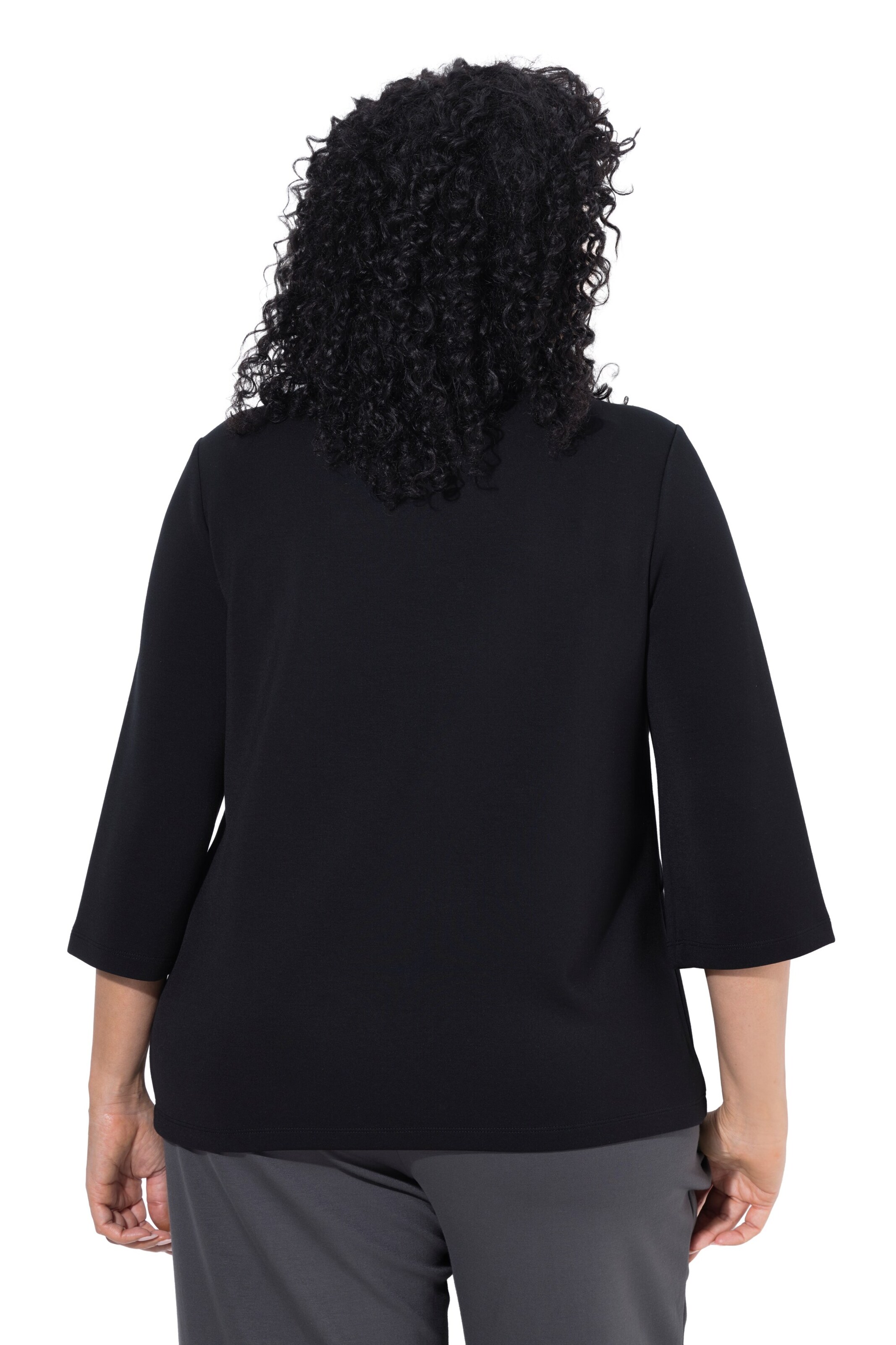 Ulla Popken Sweatshirt in Zwart