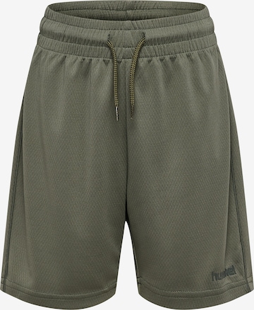 Hummel Sportbroek in Groen: voorkant