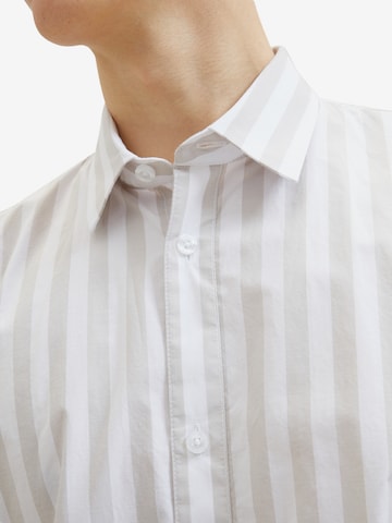TOM TAILOR DENIM Comfort fit Button Up Shirt in Grey