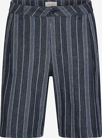 BLEND - Calças chino ' BHMaddox Linen Mix Striped ' em azul: frente