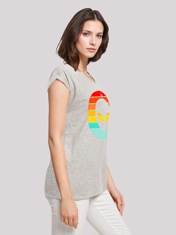 F4NT4STIC Shirt 'Alien Retro Sonnenuntergang' in Grijs
