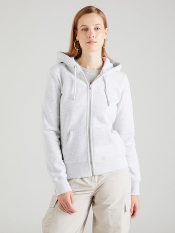 Superdry Zip-Up Hoodie 'Essential' in Grey: front