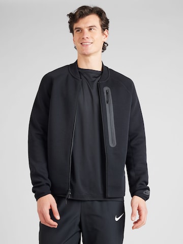 Nike Sportswear Sweat jacket 'TCH FLC N98' in Black: front