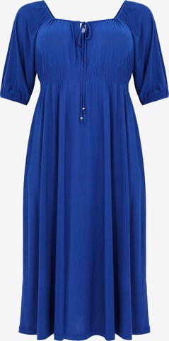 Yoek Dress in Blue: front