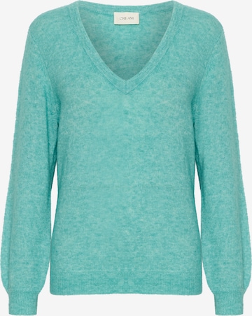 Cream Sweater 'Blu' in Green: front