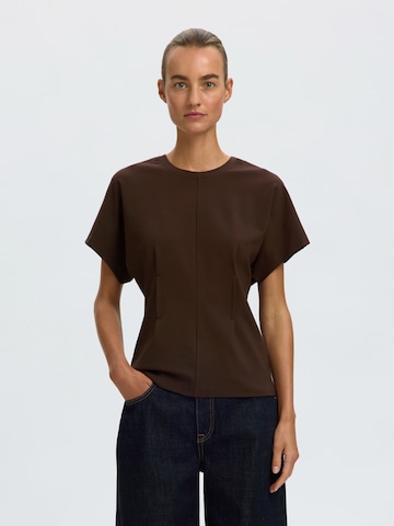 SELECTED Shirt 'SLWERA' in Brown: front