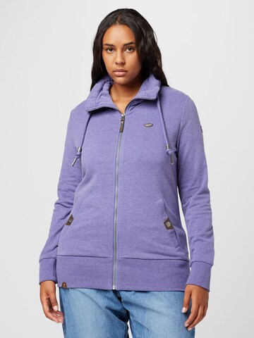 Ragwear Plus Sweat jacket 'RYLIE' in Blue: front