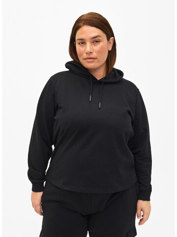 Active by Zizzi - Sweatshirt de desporto 'ASILKE' em preto: frente