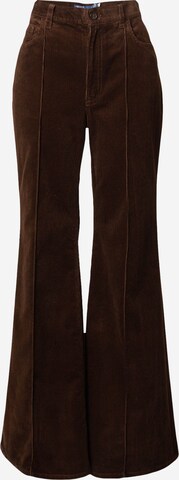 évasé Pantalon Polo Ralph Lauren en marron : devant