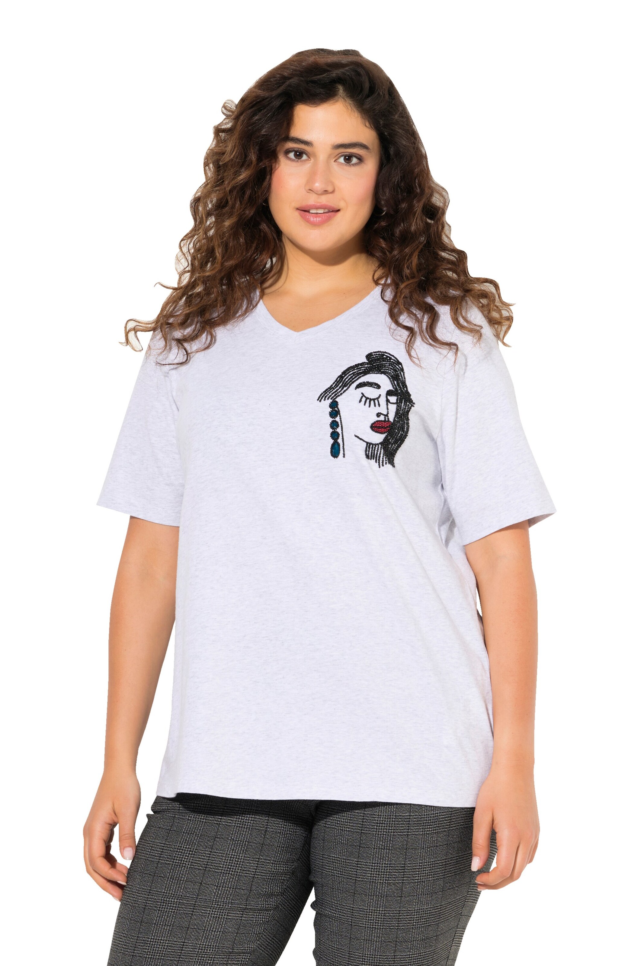 Ulla Popken Shirt in Wit: voorkant