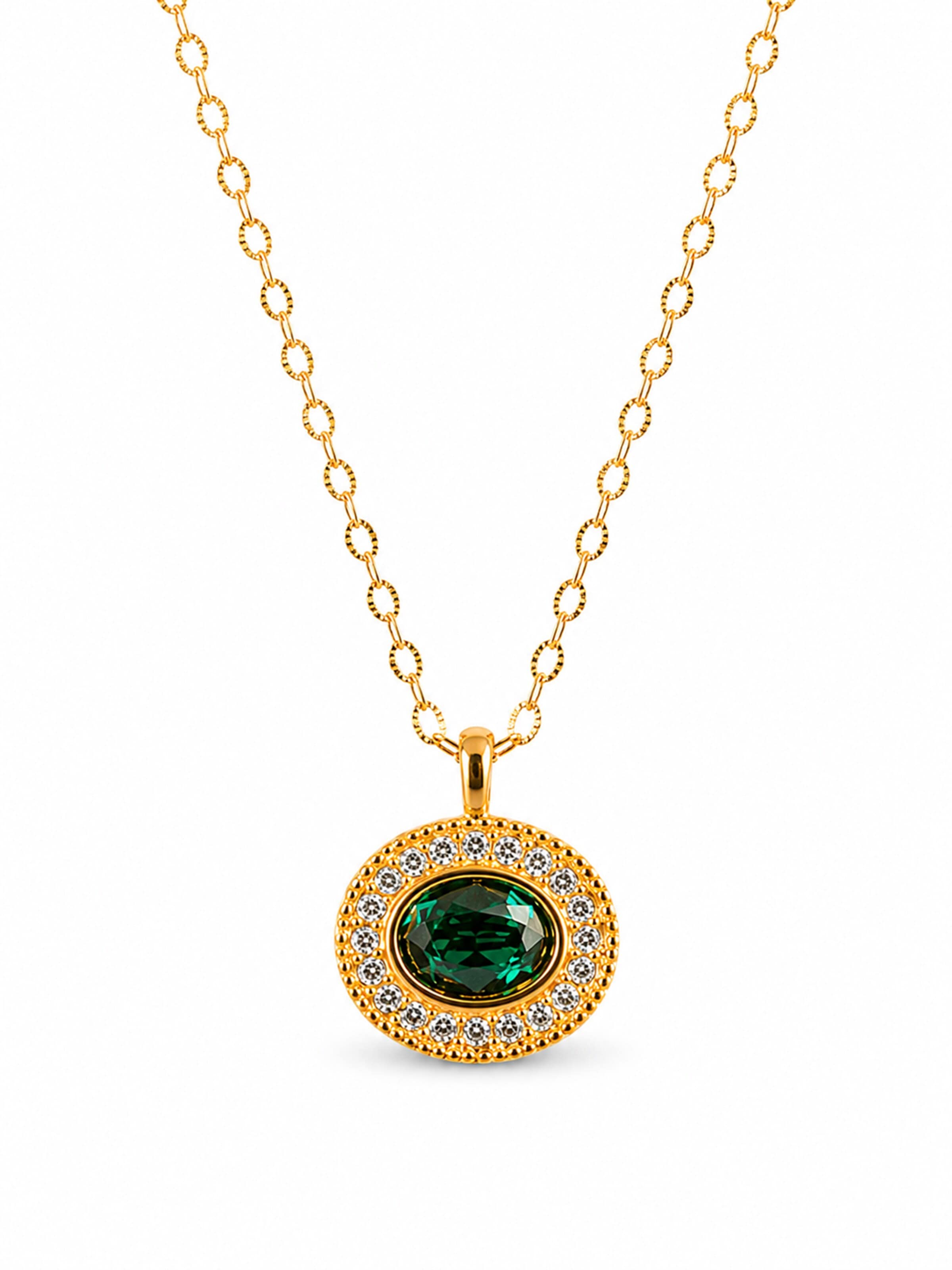 Chaîne 'Emerald Glance Necklace' RteRme en or : devant