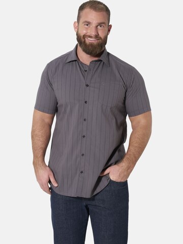 Jan Vanderstorm Comfort fit Button Up Shirt ' Jorma ' in Grey: front