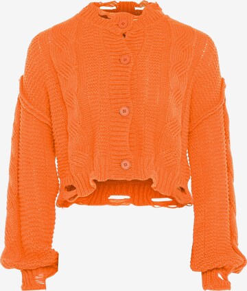 MYMO Knit Cardigan in Orange: front