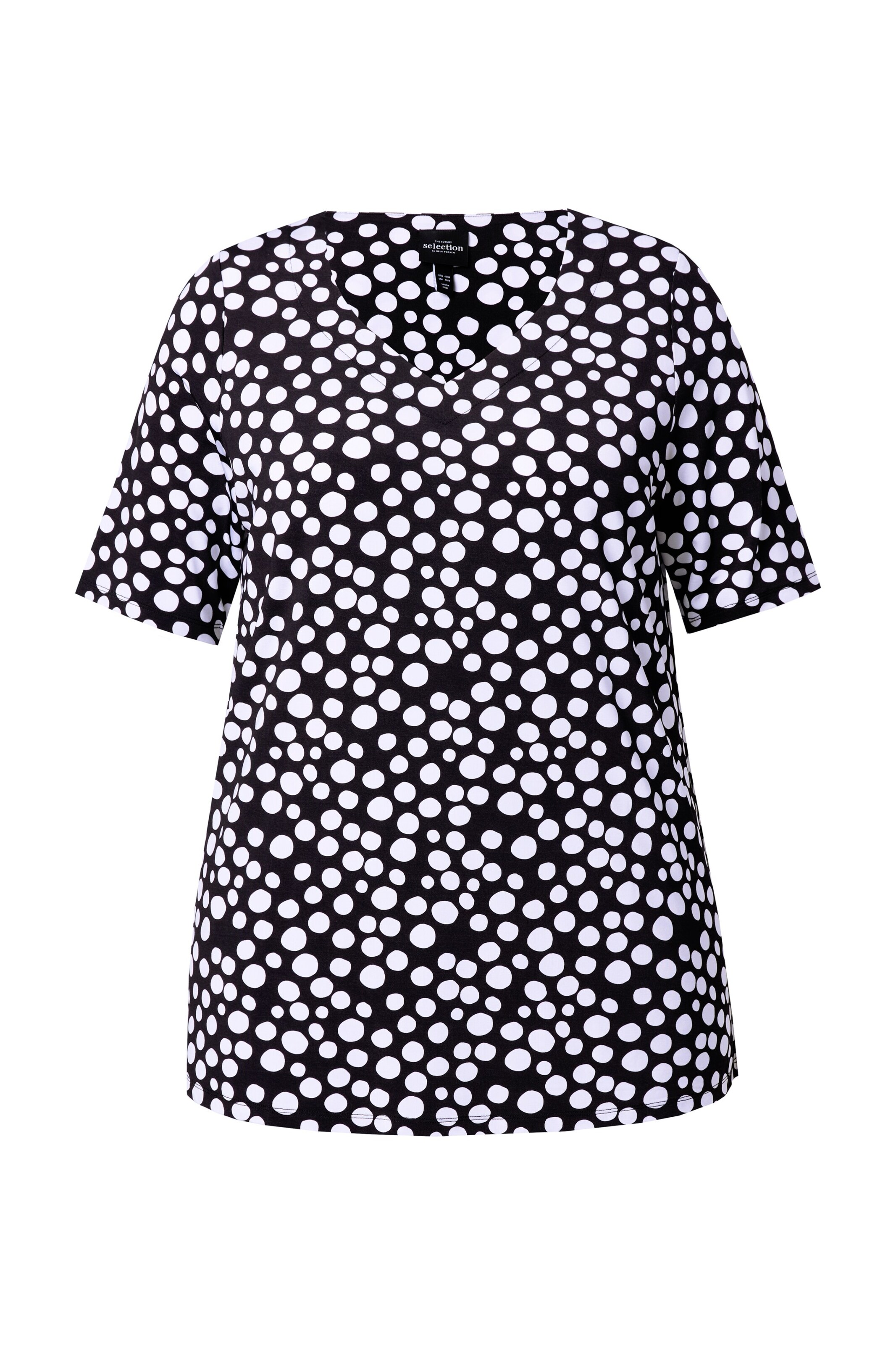 T-shirt Ulla Popken en noir : devant