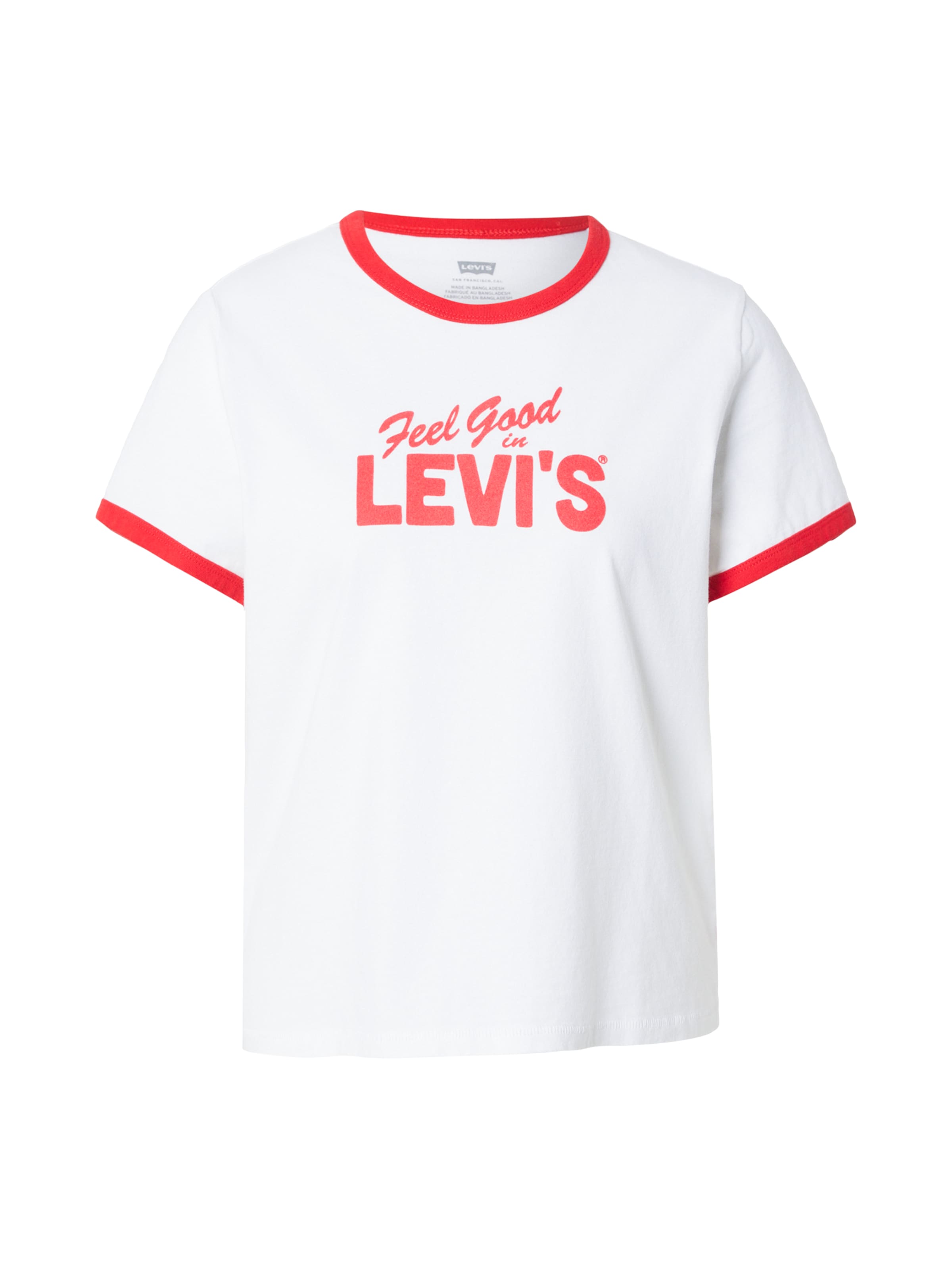 LEVI'S ® T-Shirt 'FAVORITE' in rot / hellrot / weiß, Produktansicht