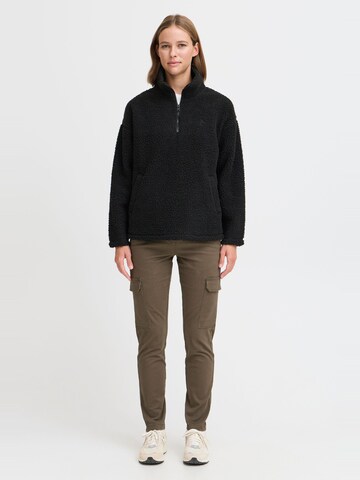 Oxmo Fleece Jacket 'Tolirone' in Black